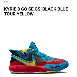 Nike Kyrie 8 GO "Black Blue Tour Yellow" SE GS